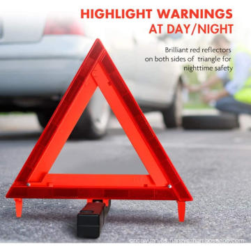 Triángulo de advertencia de señales de tráfico con certificado DOT
